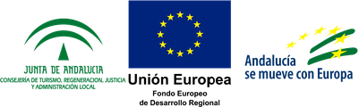 Junta de Andalucía, Unión Europea (Fondo Europeo de Desarrollo Regional) y Andalucía se mueve con Europa