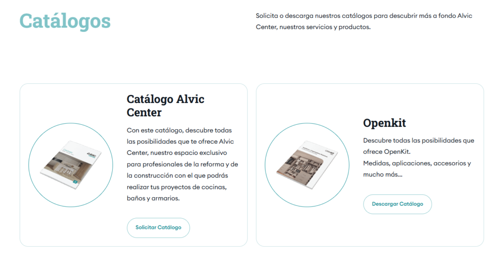 Alvic center Catálogos de Alvic Center para solicitar o descargar