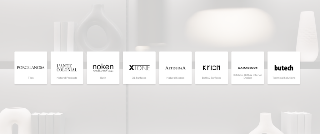 Porcelanosa Group Marcas de Porcelanosa Group, entre ellas Porcelanosa, L'Antic Colonial, Noken, Krion y Butech